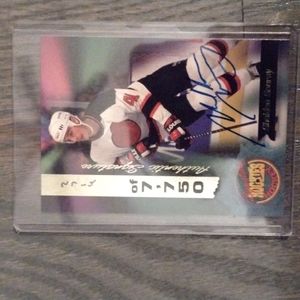 Sheldon Souray autographed hockey card in protective cover. 2714 of 7,750